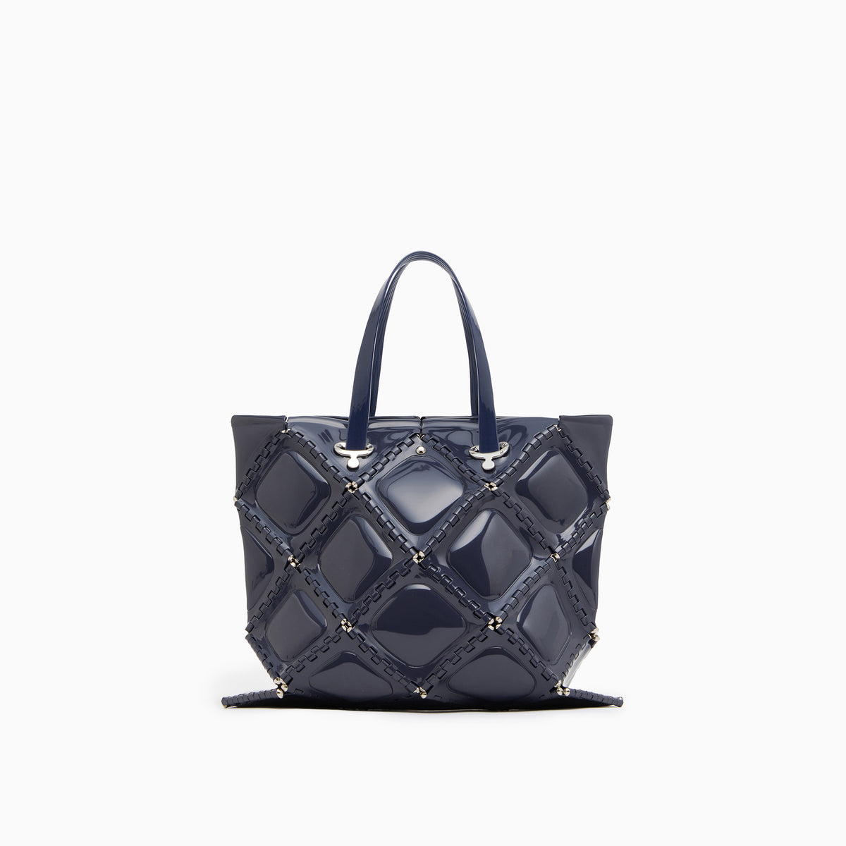 FLAT TOTE ENAMEL(Blue gray)