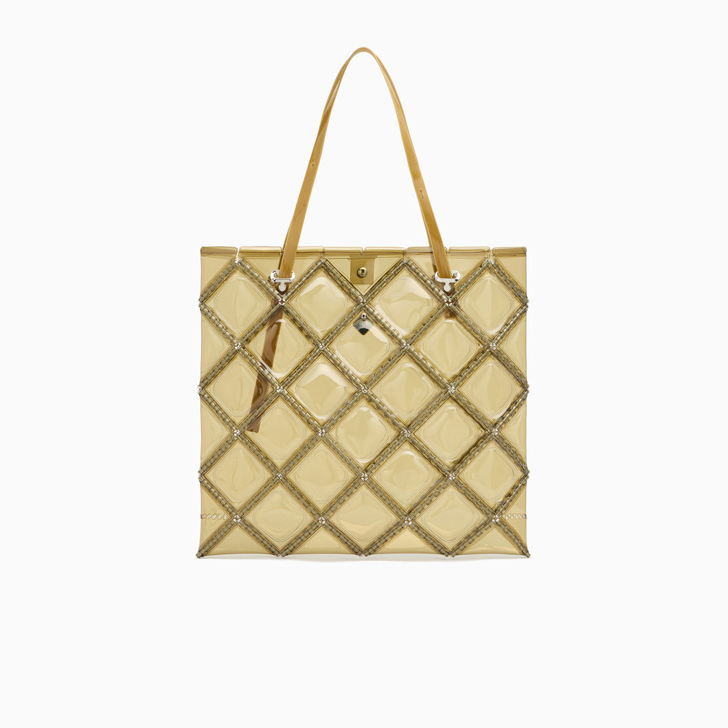 FLAT TOTE LARGE(Light brown)