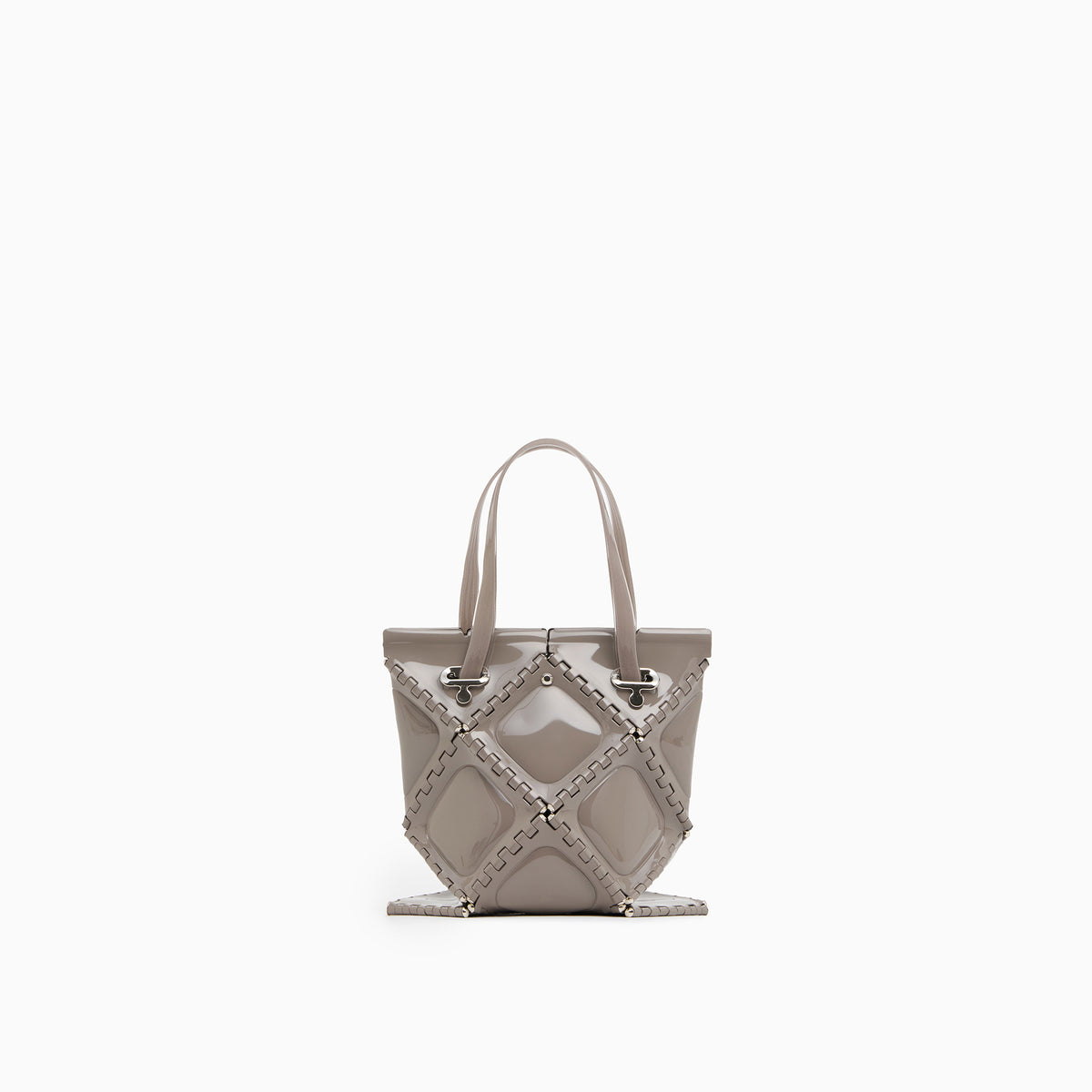 FLAT TOTE MINI ENAMEL(Greige)