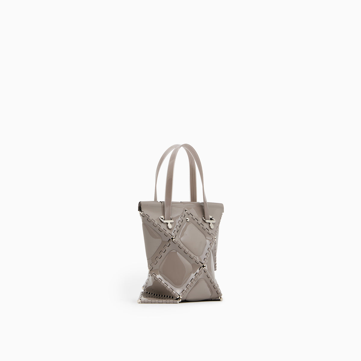 FLAT TOTE MINI ENAMEL(Greige)